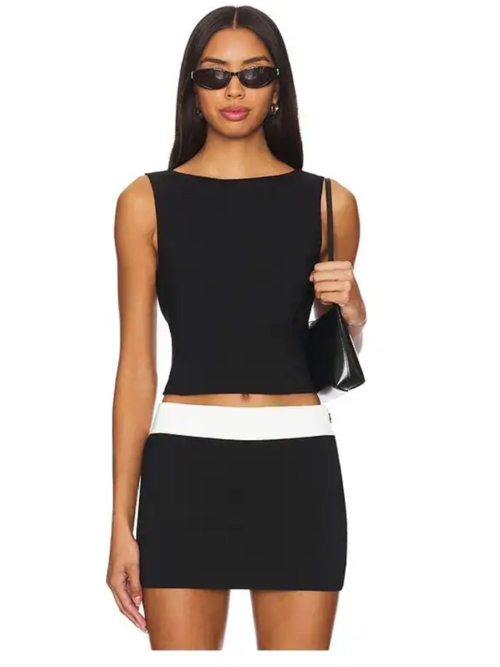 Lovers + Friends NWT Sutton Black Mini Skirt